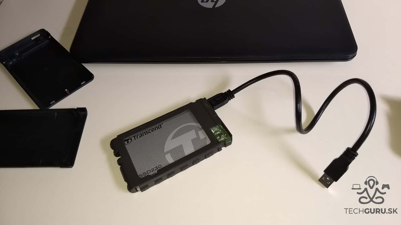 Výmena HDD za SSD Transcend SSD230 príprava
