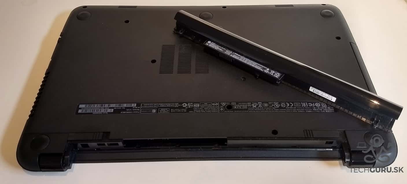 Výmena HDD za SSD rozoberanie HP 250 G3 batéria