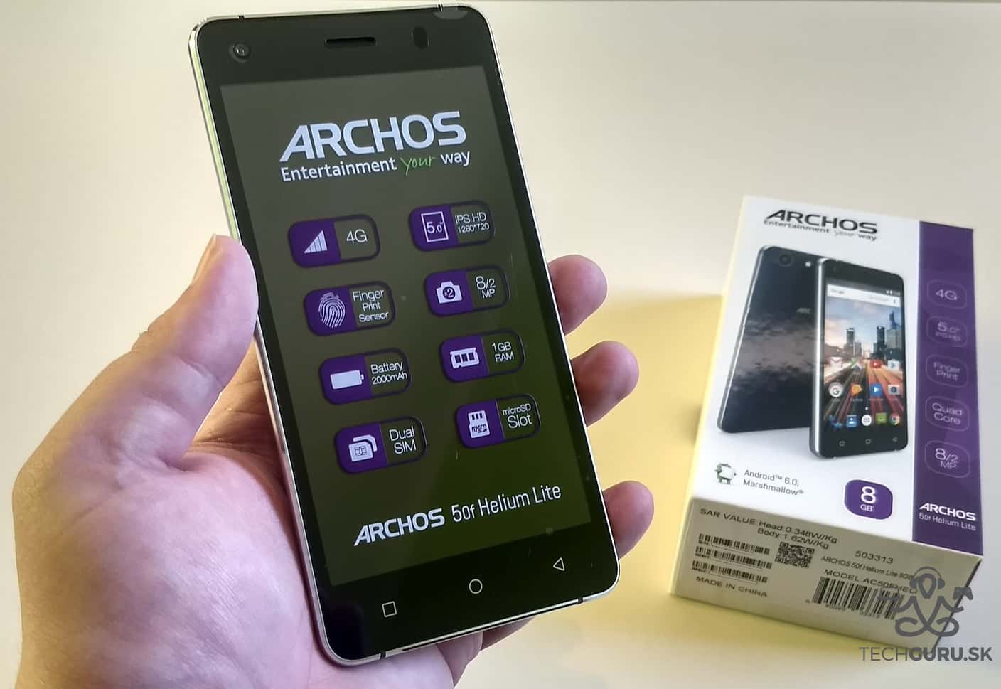 Archos 50f Helium Lite unboxing
