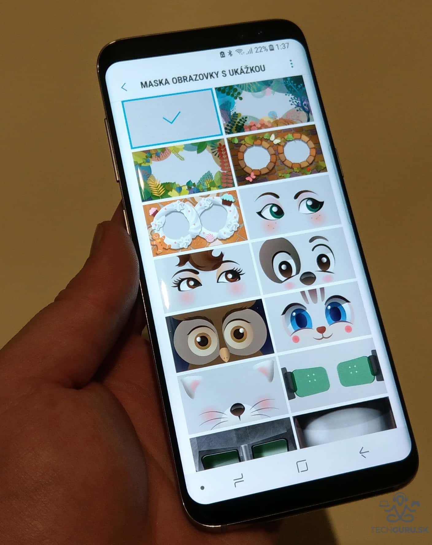 Samsung Galaxy S8 masky odomknutia