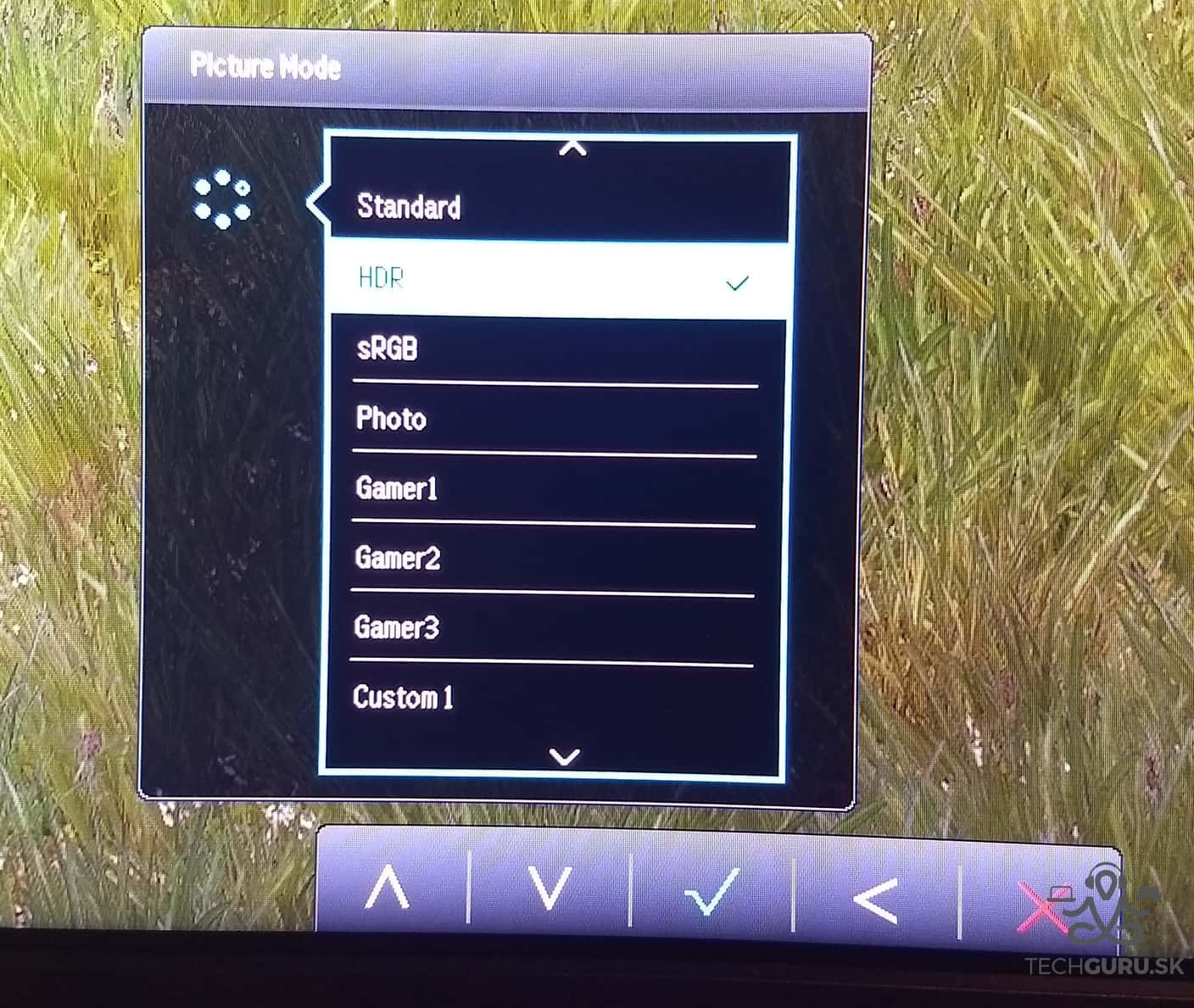BenQ EX3501R skrátené menu
