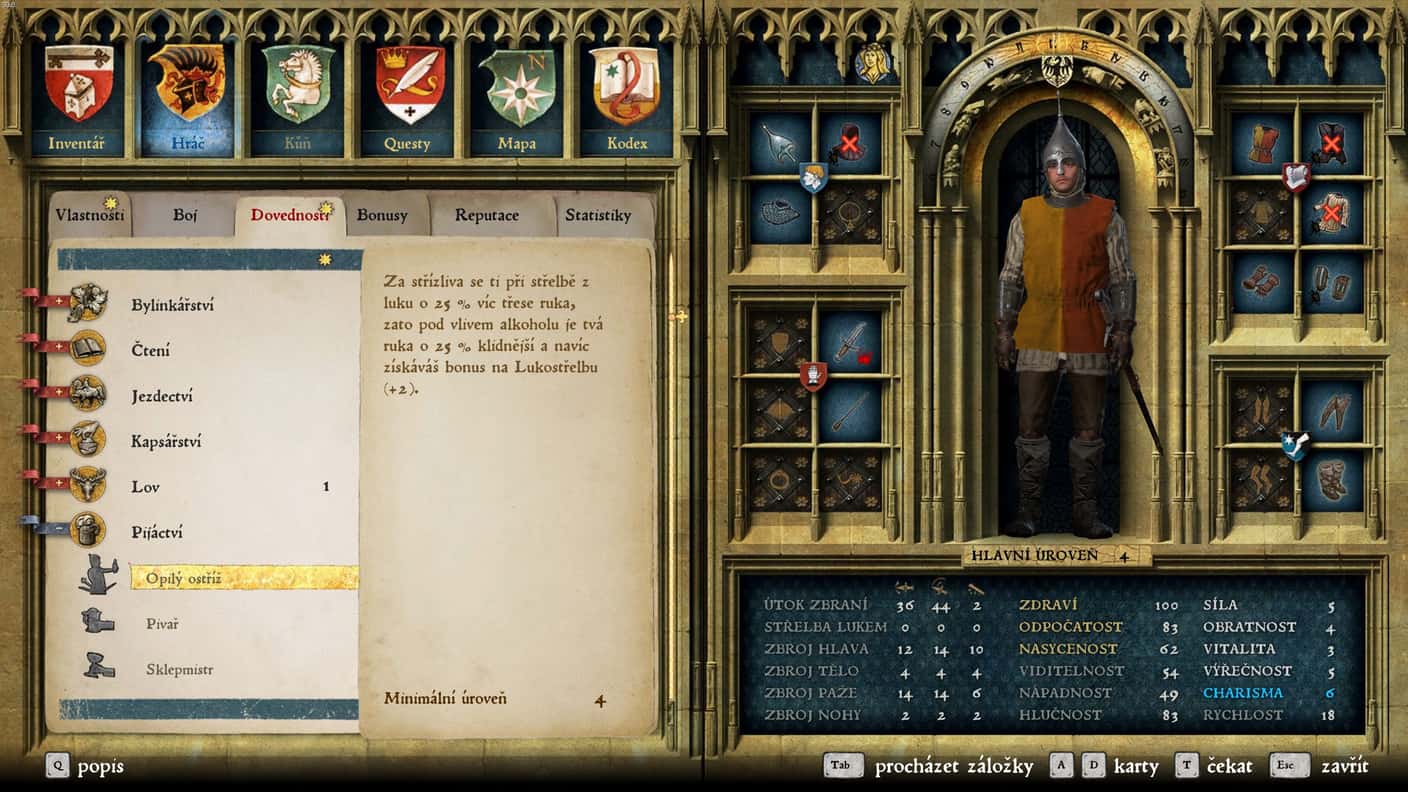 Kingdom Come Deliverance recenzia schopnosti