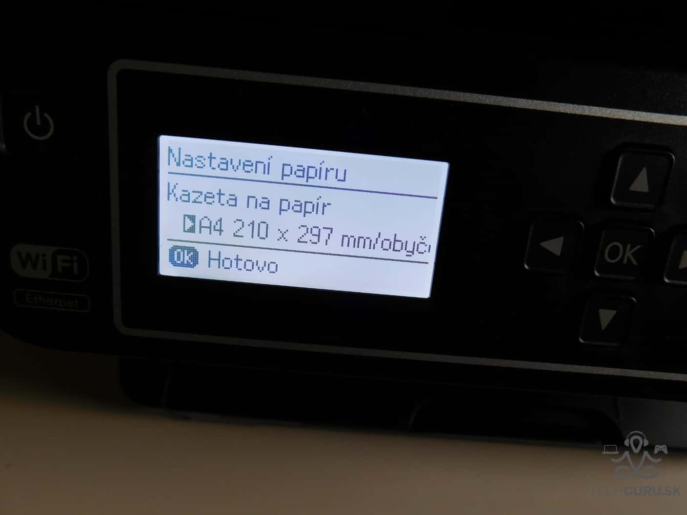 Epson L605 recenzia displej