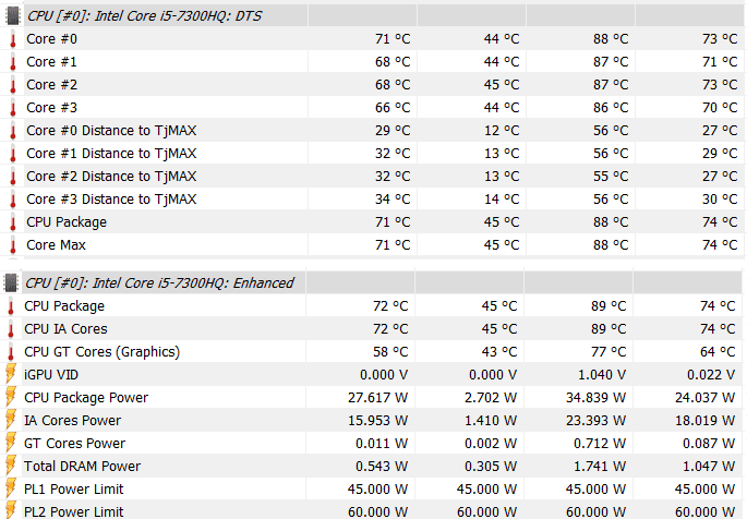 Asus FX503V recenzia CPU teplota