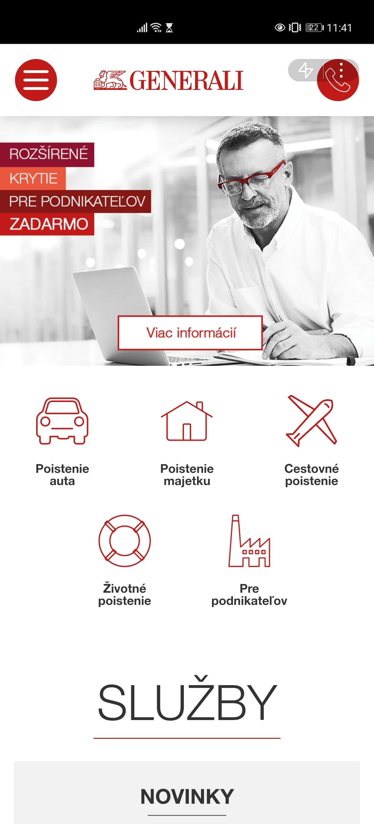 Prvou slovenskou Quick App v Huawei AppGallery je Generali