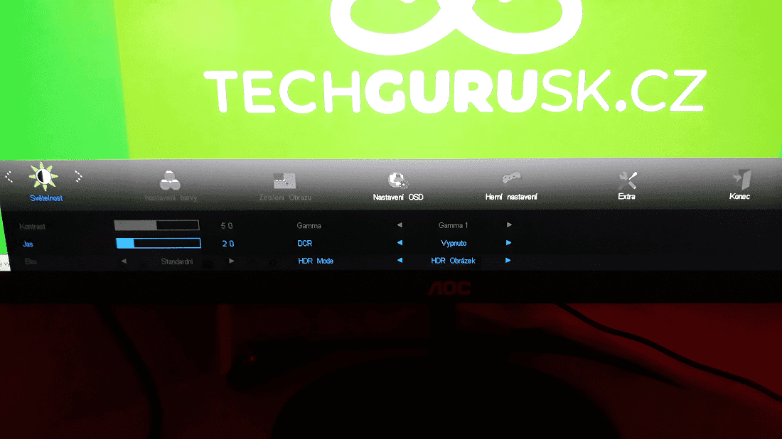 OSD monitoru U27V4EA
