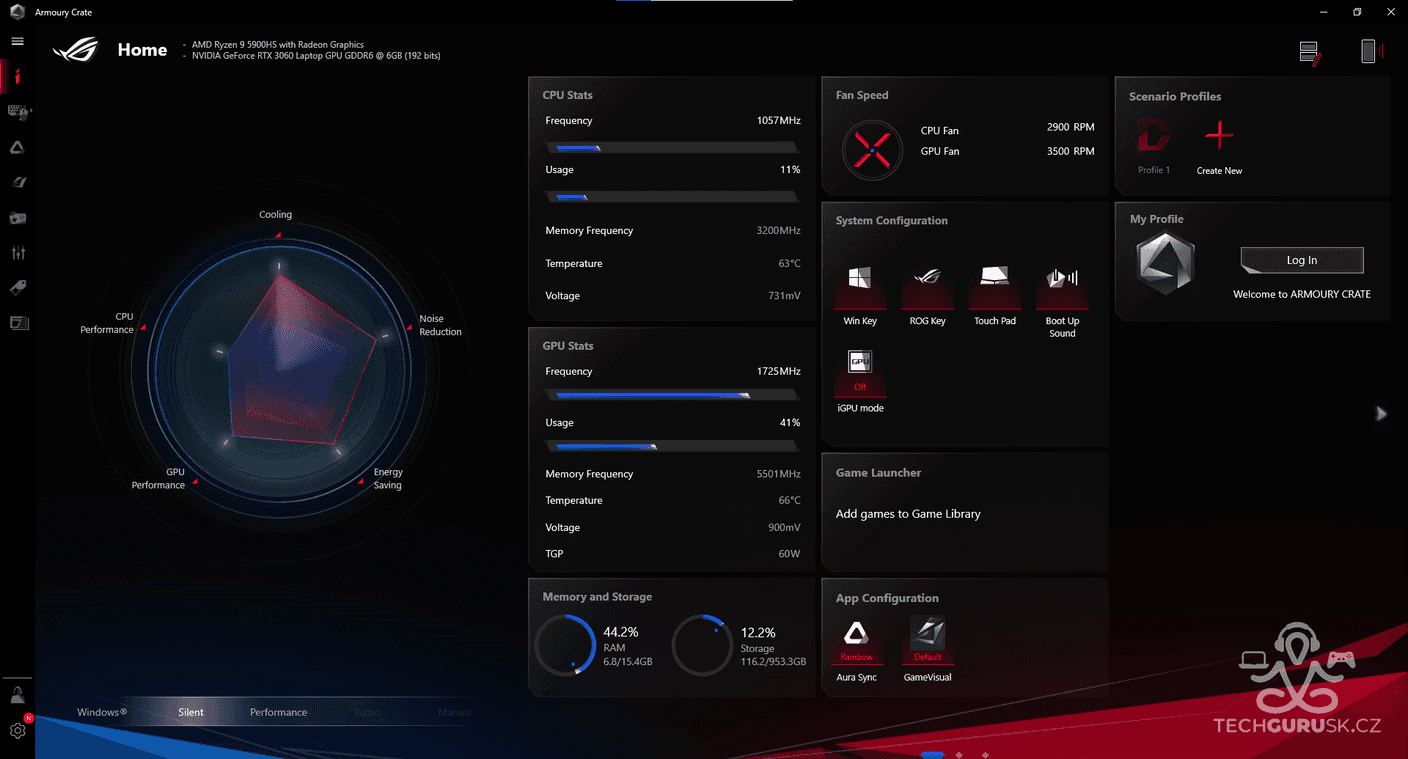 ROG Zephyrus G14 Armoury Crate