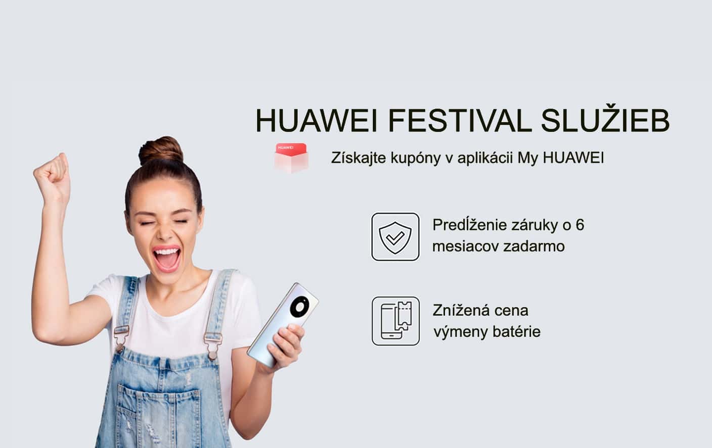 Huawei Servis Festival Ide o predĺženie záruky o šesť mesiacov a výmenu batérie za zvýhodnenú cenu.